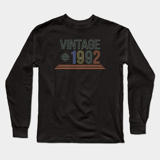 Vintage 1992 Long Sleeve T-Shirt by AnjPrint